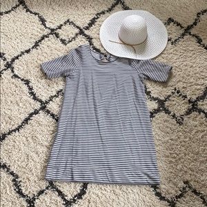 Striped knee length spring/summer dress